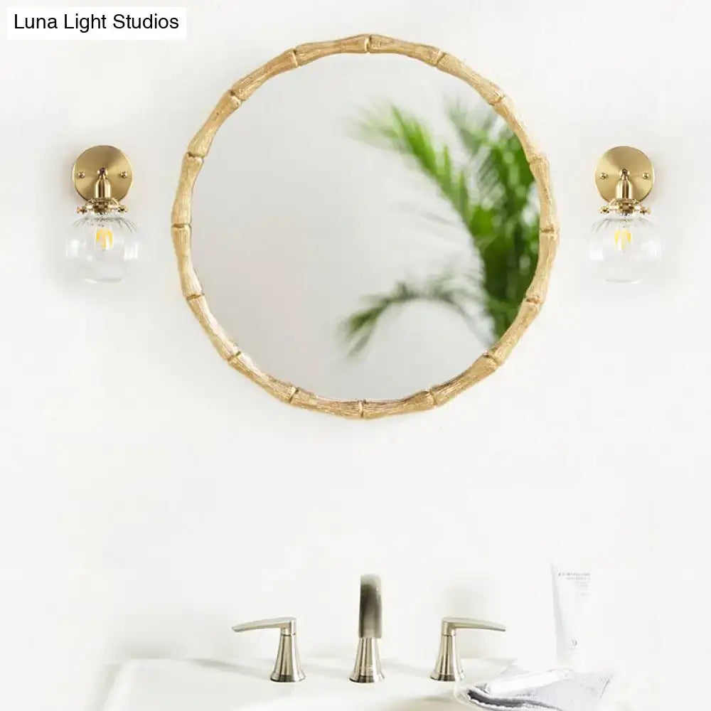 Vintage brass wall lights pair with champagne and clear glass shades by Decorbites on Tampa Home & Garden Store