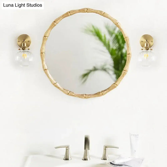 Vintage brass wall lights pair with champagne and clear glass shades by Decorbites on Tampa Home & Garden Store