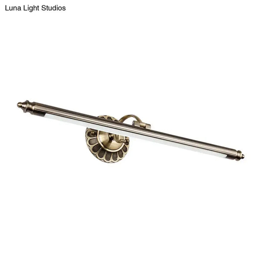 Vintage Metallic Sconce Wall Light - LED Vanity Lighting with Bronze/Copper Finish and Warm/White Light (19.5"/27.5" W) - Tampa Home & Garden Store
