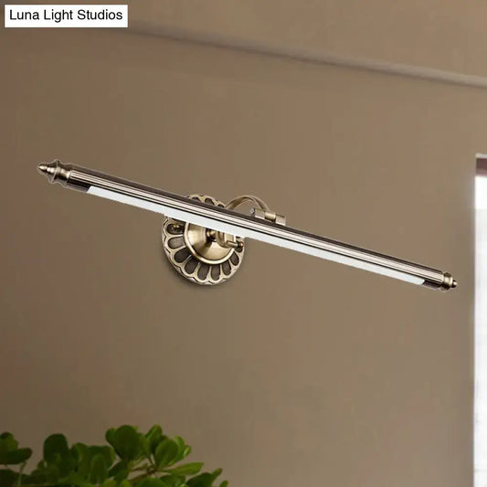 Vintage Metallic Sconce Wall Light - LED Vanity Lighting with Bronze/Copper Finish and Warm/White Light (19.5"/27.5" W) - Tampa Home & Garden Store