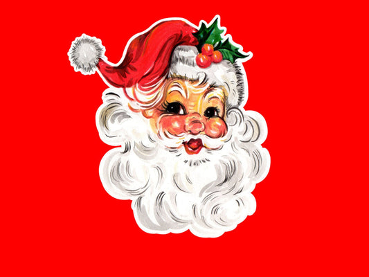 Santa navideño antiguo, letrero de corona de 11", letrero de madera, DECOE-W-90093