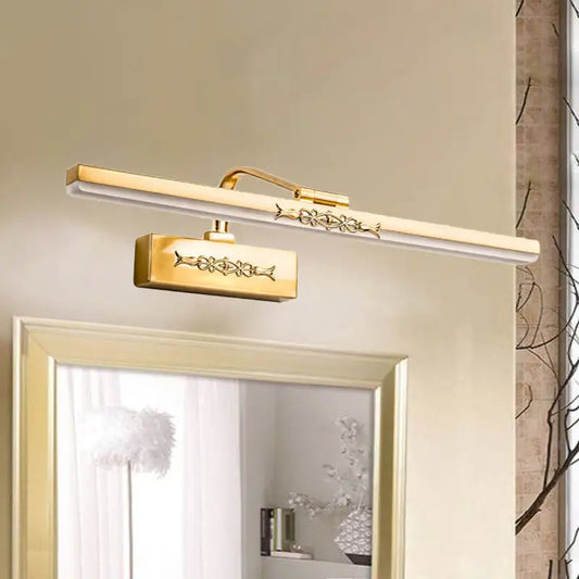 Vintage Brass Finish Integrated LED Wall Sconce Light - 15" Width - Tampa Home & Garden Store