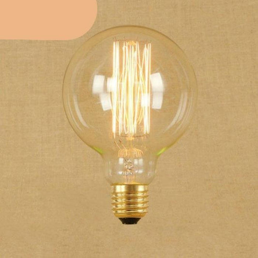 Vintage Edison bulb by Stevvex ST50DE9372NRT with clear glass and warm amber glow on Tampa Home & Garden Store