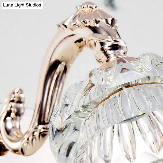 Vintage Style Crystal Vanity Wall Lamp in Gold Finish with 2/3/4 Clear Heads, 13"/18" Wide - Tampa Home & Garden Store