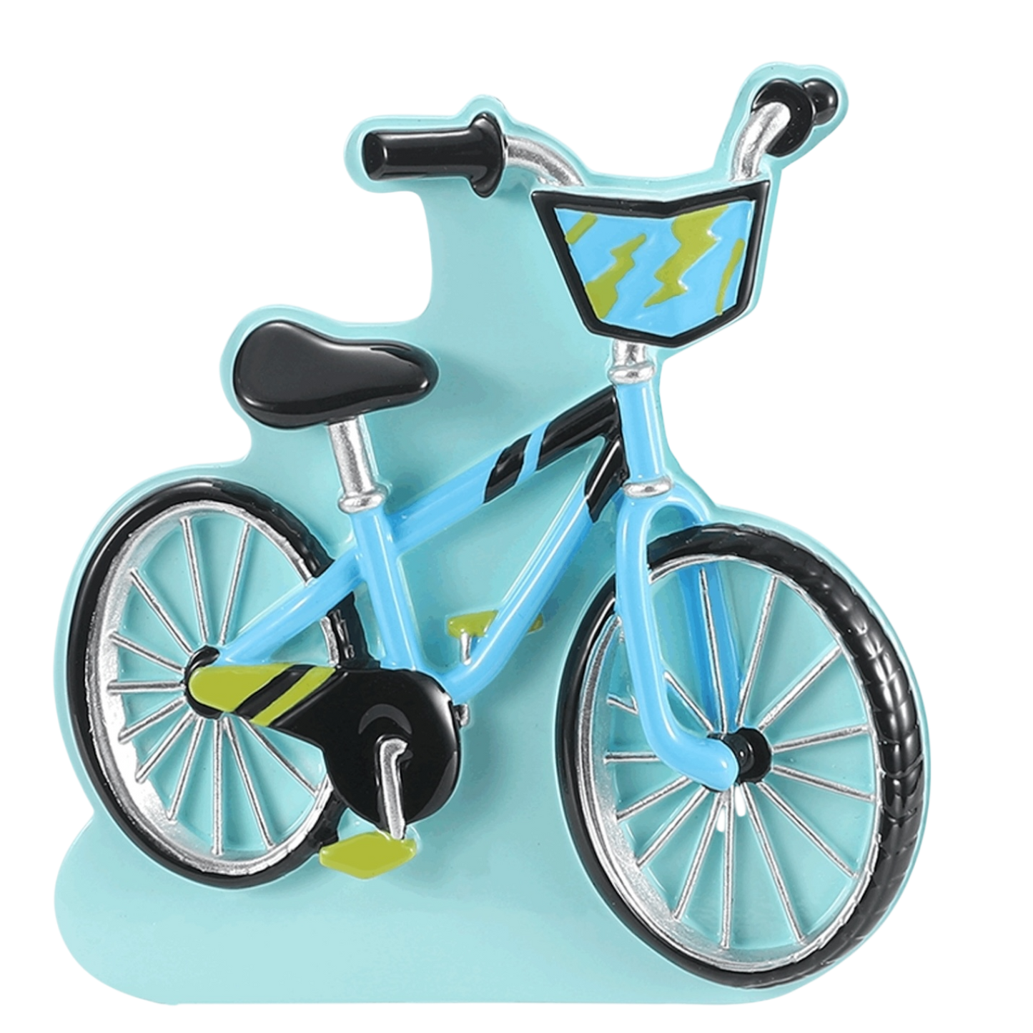 Adorno infantil azul de la primera bicicleta
