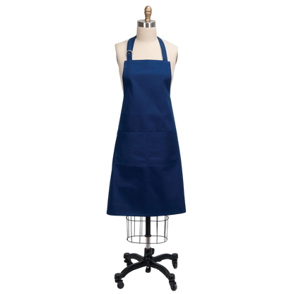 Tablier de chef bleu crépuscule uni