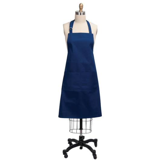 Tablier de chef bleu crépuscule uni