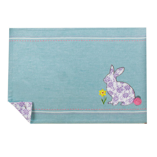 Set de table appliqué lapin de printemps