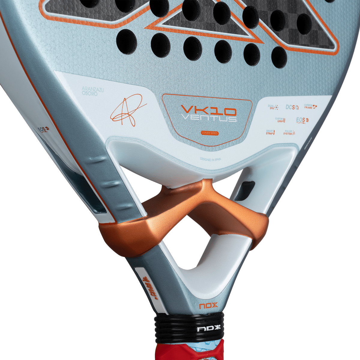 NOX VK Ventus Control 12K 2026 padel racket by Racket Central with orange accents on Tampa Home & Garden Store