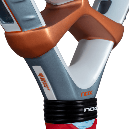 NOX VK Ventus Control 12K 2026 padel racket copper-orange frame blue accents NOX logo handle on Tampa Home & Garden Store