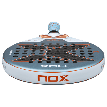 Padel racket NOX VK Ventus Control 12K 2026 in blue-gray with orange accents and white edge on Tampa Home & Garden Store