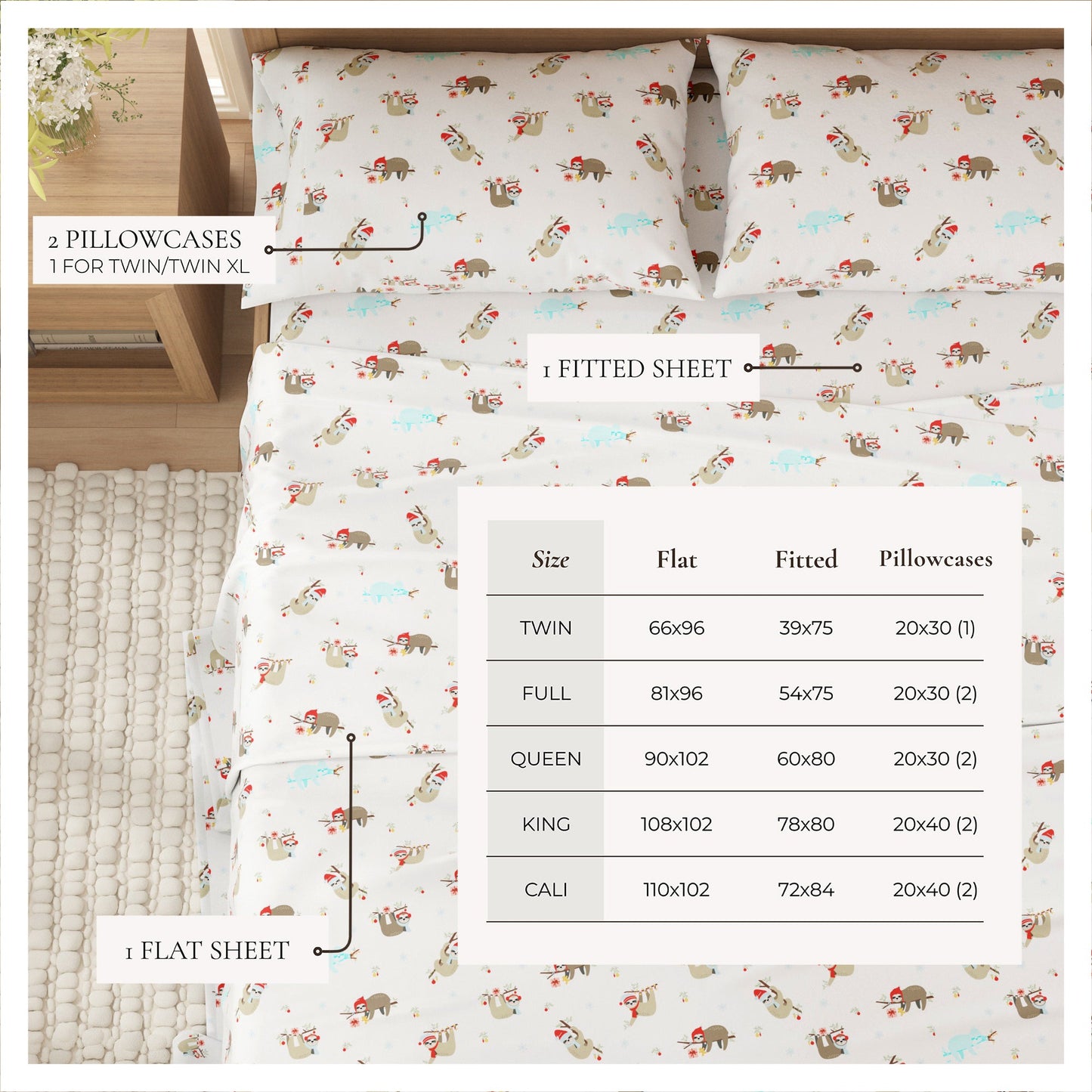 Soft and Plush Turkish Cotton Christmas Sheets