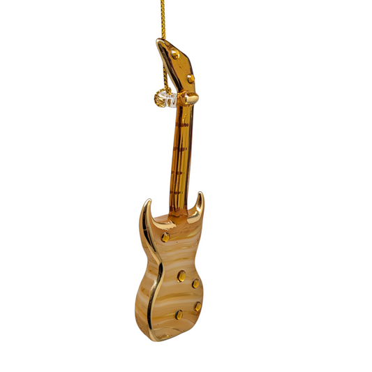 Egyptian Glass Guitar Ornament with Gold Accents - Tampa Home & Garden Store