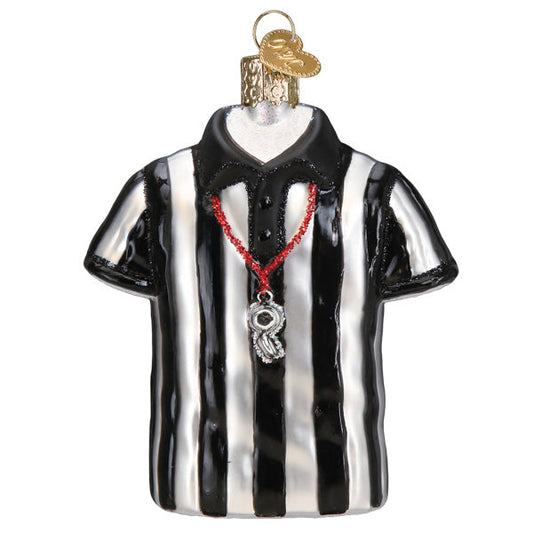 Referee Shirt Glass Ornament - Tampa Home & Garden Store
