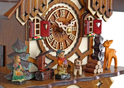La casa con entramado de madera - HerrZeit de Adolf Herr Reloj de cuco de cuarzo
