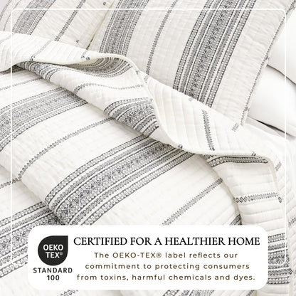 The Classic Reversible Stripe Farmhouse Quilt