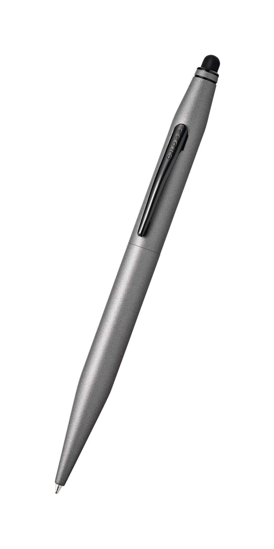 Tech2 Titanium Gray Dual-function Pen by A.T. Cross with metal body and black clip on Tampa Home & Garden Store