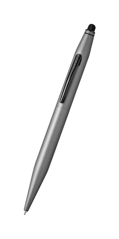 Tech2 Titanium Gray Dual-function Pen by A.T. Cross with metal body and black clip on Tampa Home & Garden Store