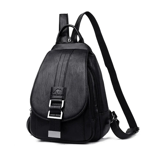 Genuine Leather Backpack for Women Water Resistant Anti Theft Travel Bag - Tampa Home & Garden Store