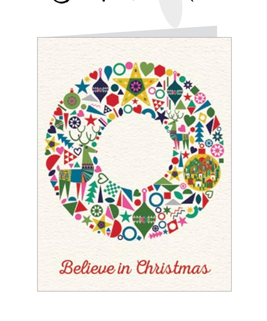 Petite 20 Piece Boxed Cards - Colorful Wreath - Tampa Home & Garden Store