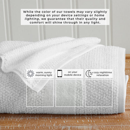 Pure Cotton Woven Bath Towel Set and a Soft Feel