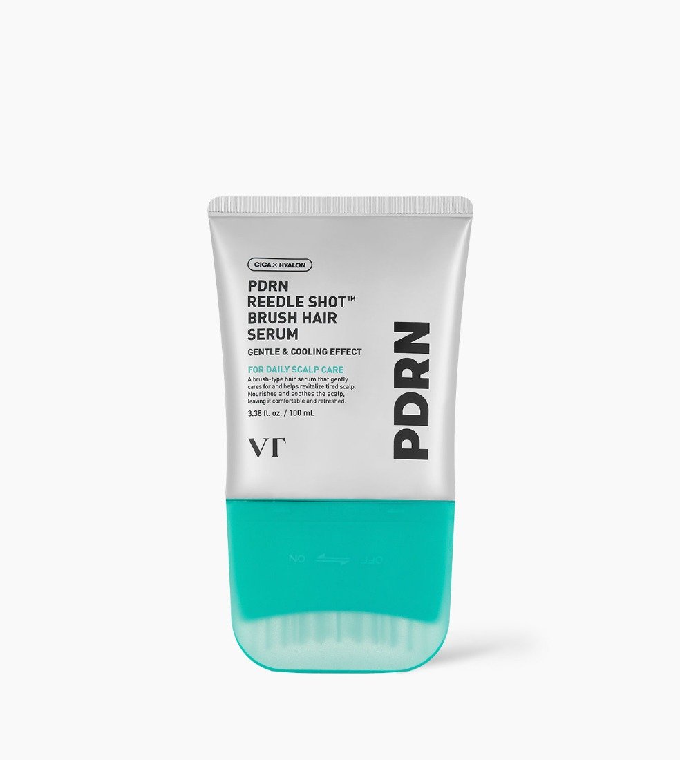 Hair serum VT PDRN Reedle Shot Brush in a silver tube with teal brush-cap, 100 ml Seoulia on Tampa Home & Garden Store
