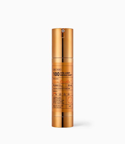 VT Vita-Light Reedle Shot 100 50ml essence bottle with gold pump Seoulia face serum on Tampa Home & Garden Store