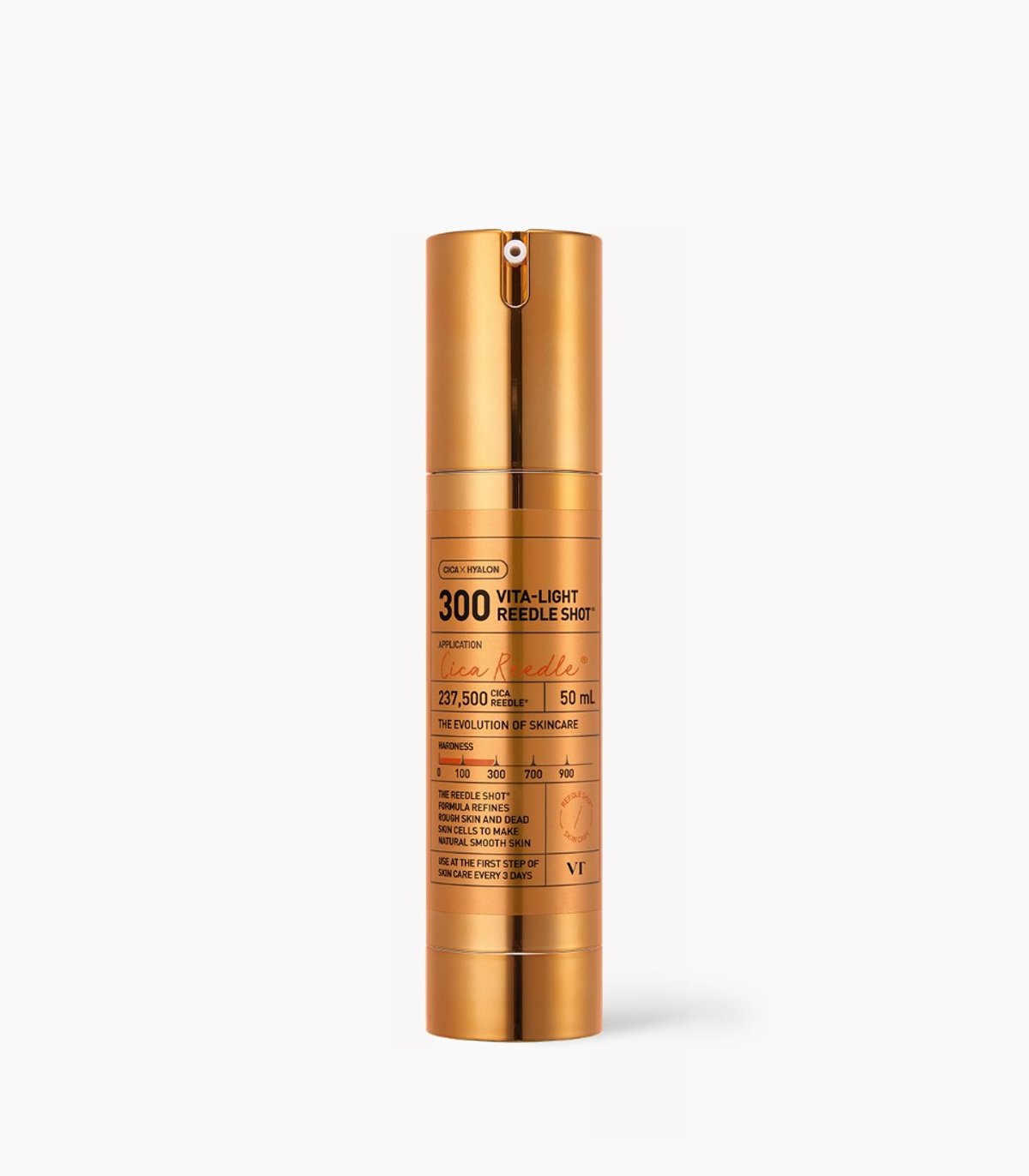 Seoulia VT Vita-Light Reedle Shot 300 facial essence bottle with gold-toned pump, 50 ml on Tampa Home & Garden Store