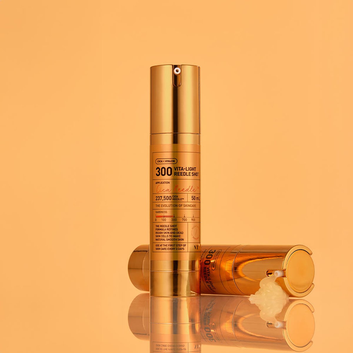 VT Vita-Light Reedle Shot 300 50ml essence by Seoulia, gold pump facial serum on Tampa Home & Garden Store