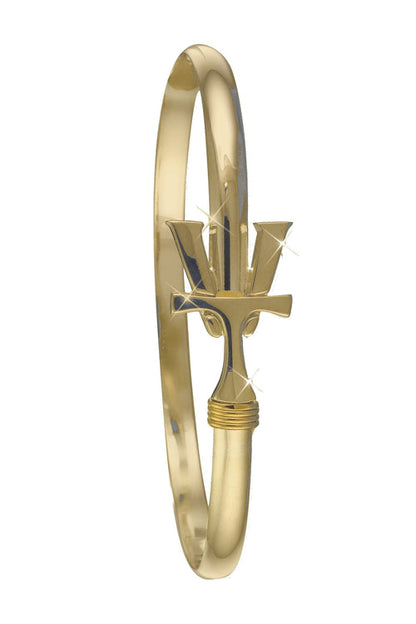 Pulsera de gancho Vermont con 'VT' dorado - Banda de 4 mm - 6,5 pulgadas