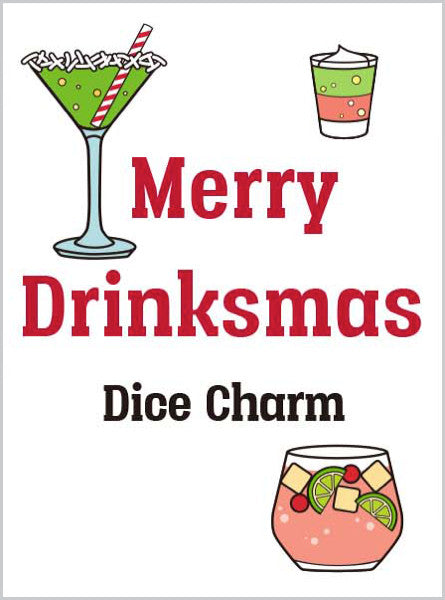Joyeux Drinkmas - Dé à cocktails avec breloque