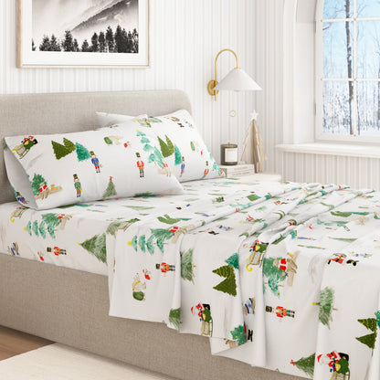 Turkish Cotton And Christmas Flannel Sheet Set