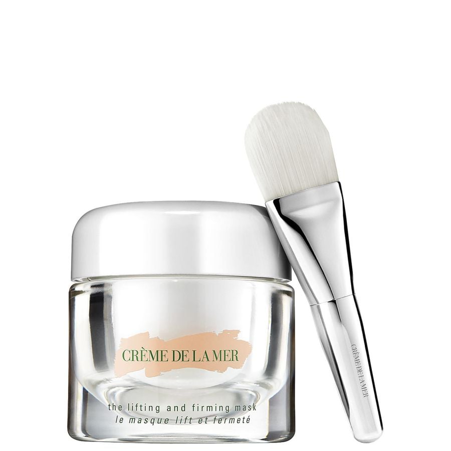 La Mer lifting and firming mask jar and white-bristled brush set, 15ml skincare on Tampa Home & Garden Store