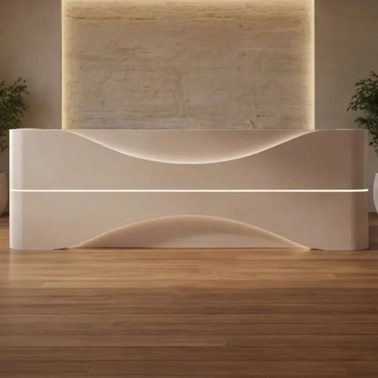 Glossy Nerielle Front Reception And Storage Desk