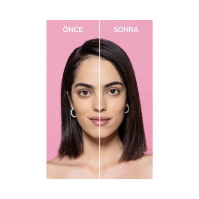 Foundation Loreal Infaillible 24H split-face before after demo on pink backdrop on Tampa Home & Garden Store