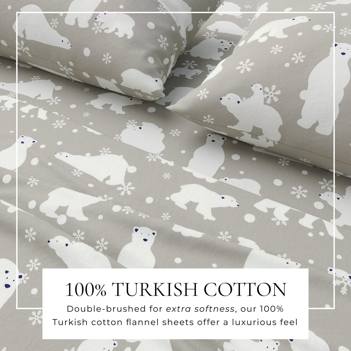 Classic Turkish Cotton Flannel Sheet and Pillow