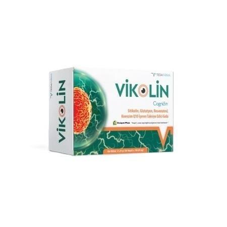 Vikolin memory supplement box with teal and green abstract design, Beauty Care Bag branding on Tampa Home & Garden Store