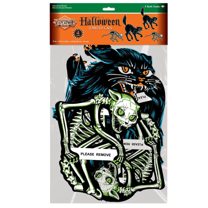 Gatos articulados vintage de Halloween