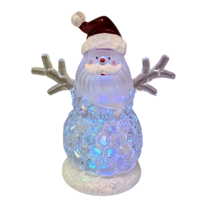 Père Noël lumineux scintillant - 11,5 cm
