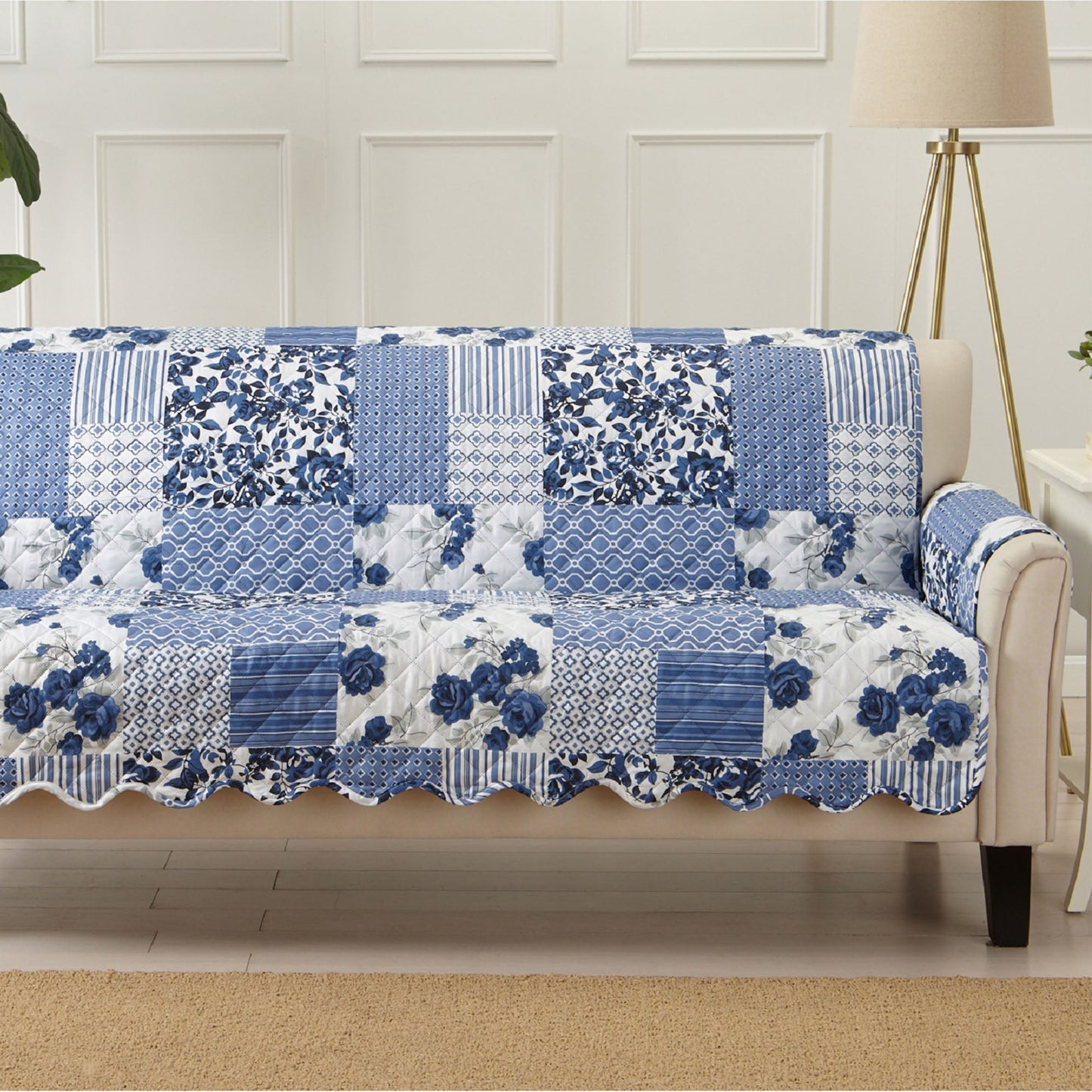 Reversible Floral Patchwork Furniture Cover