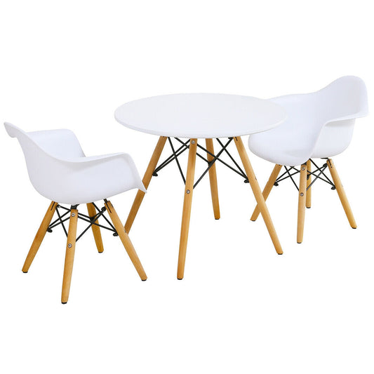 3 Pieces Kid's Modern Round Table Chair Set - Tampa Home & Garden Store