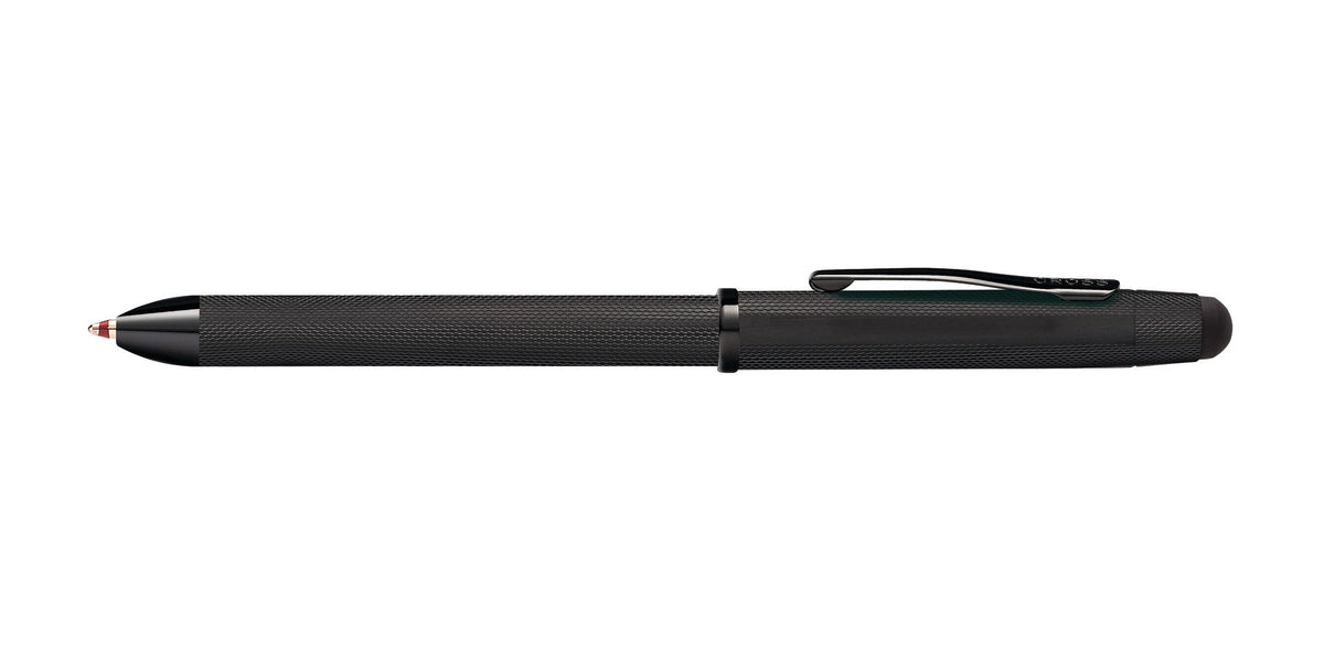 Tech3+ Brushed Black PVD multifunction pen by A.T. Cross with textured grip and clip on Tampa Home & Garden Store