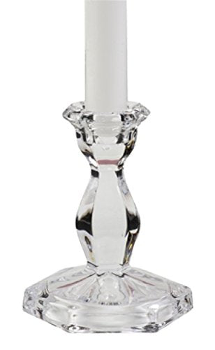 Glass Taper Candle Holder 4.25"