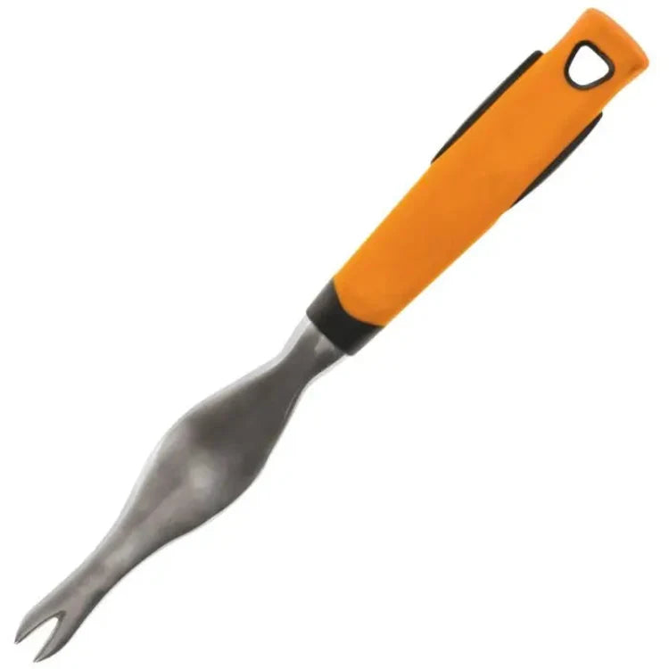 Weeder tool with orange gel-grip handle and cast aluminum blade by Rivendell Distribution on Tampa Home & Garden Store