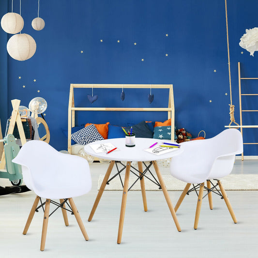 3 Pieces Kid's Modern Round Table Chair Set - Tampa Home & Garden Store