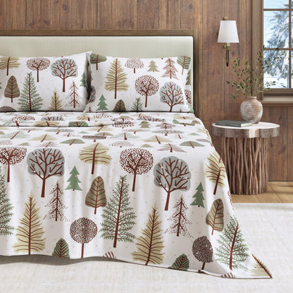 Classic Turkish Cotton Flannel Sheet and Pillow
