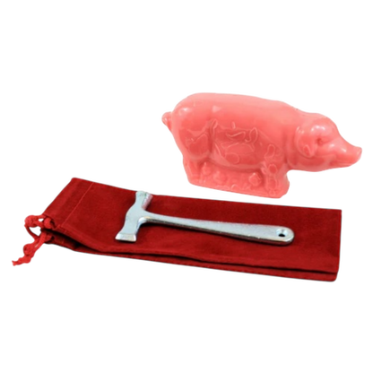Le célèbre cochon à la menthe poivrée - Noël (225 g avec marteau)