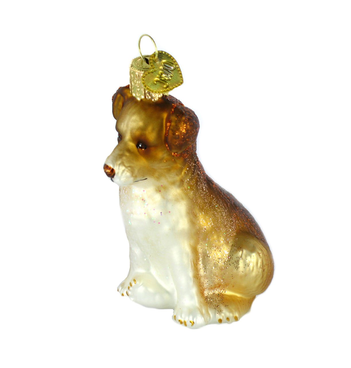 Adorno navideño de cachorro de pastor del Viejo Mundo