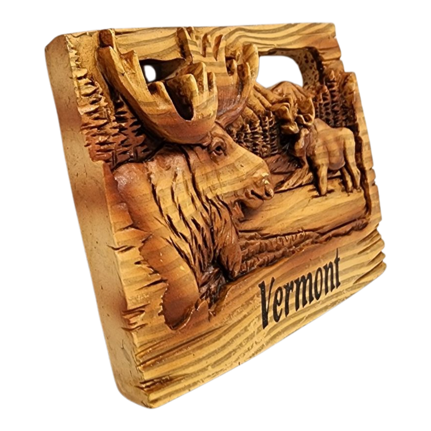 Aimant multicouche imitation bois - Orignal du Vermont