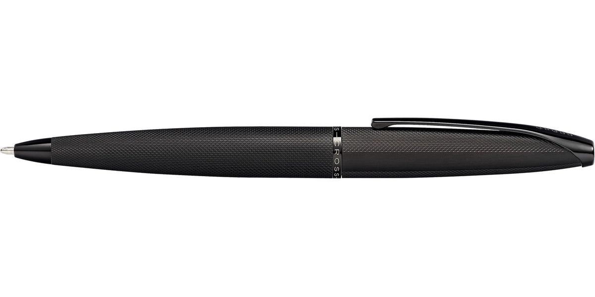 ATX brushed black ballpoint pen by A.T. Cross with knurled grip and metal clip on Tampa Home & Garden Store